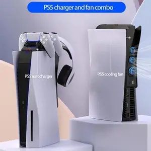 PS5 Dual Controller Charging Stand with Cooling Fan