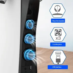 PS5 Dual Controller Charging Stand with Cooling Fan