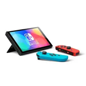 Nintendo Switch OLED Console Blue and Red Joy-Con