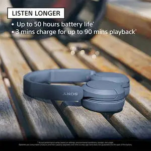 Sony WH-CH520 Wireless Bluetooth Headphones with Microphone-Blue